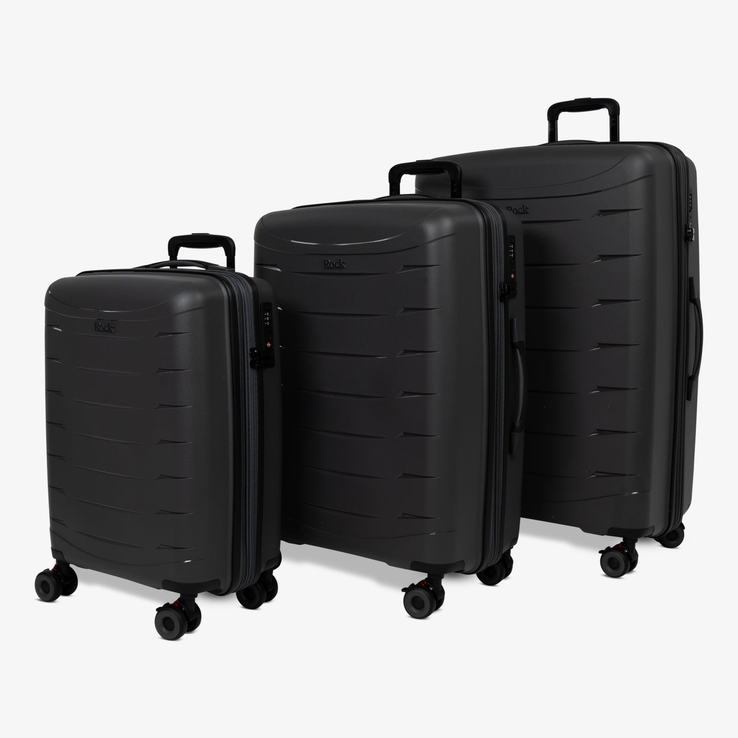 Resiliant Set of 3 Suitcase in Charcoal