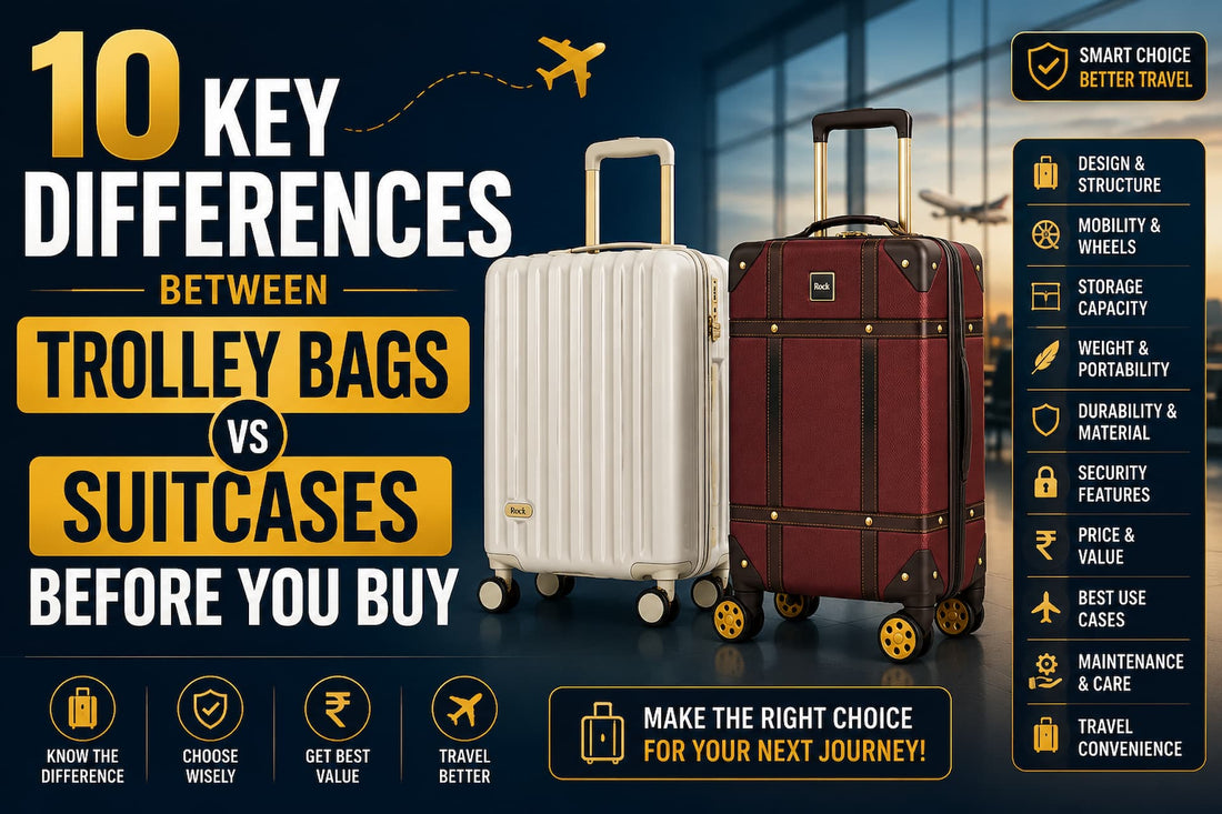 10 Key Differences Between Trolley Bags and Suitcases Before You Buy