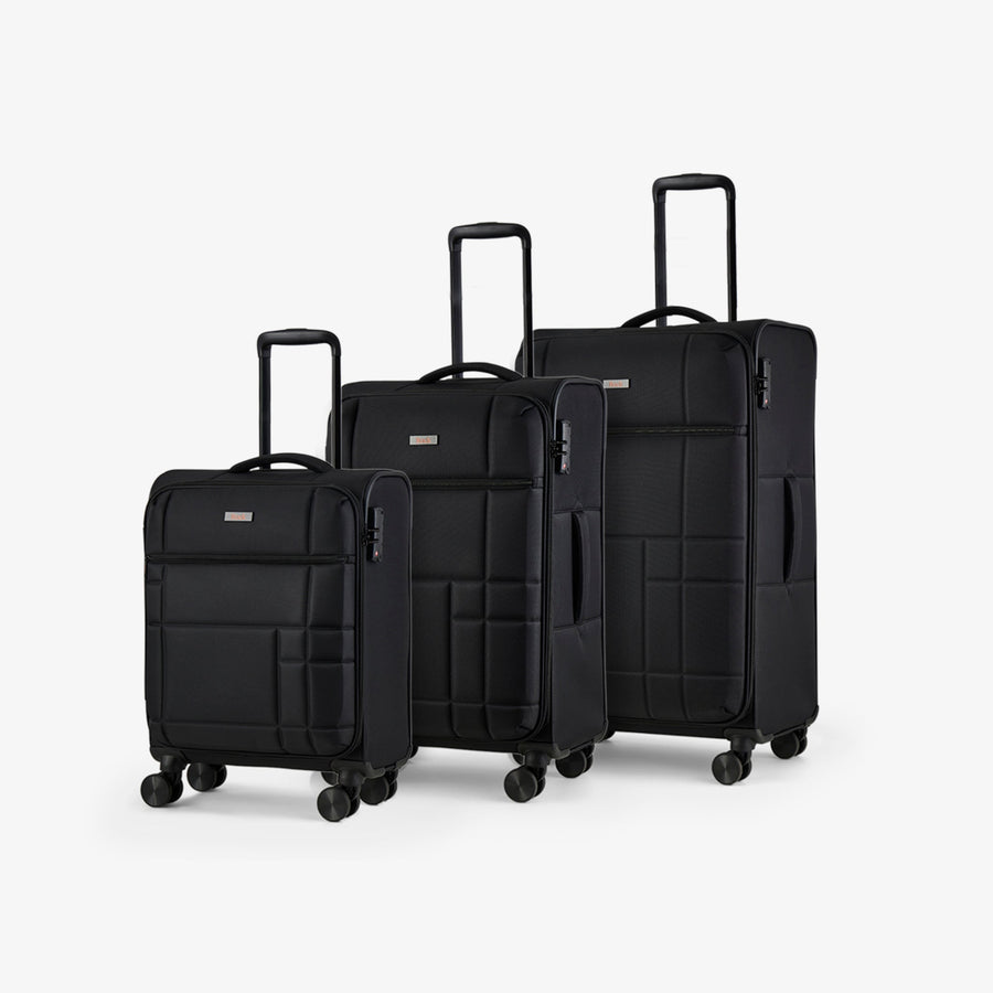 Tokyo Set of 3 Suitcases in Black