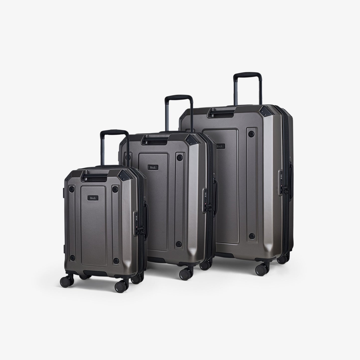 Alpine Set of 3 Suitcases in Charcoal