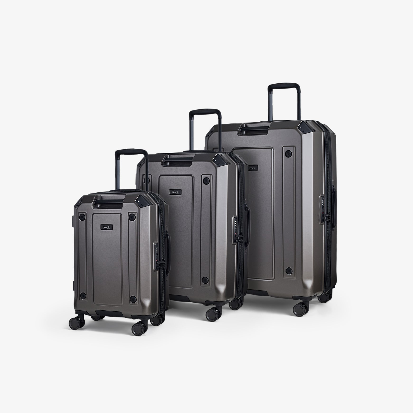 Alpine Set of 3 Suitcases in Charcoal