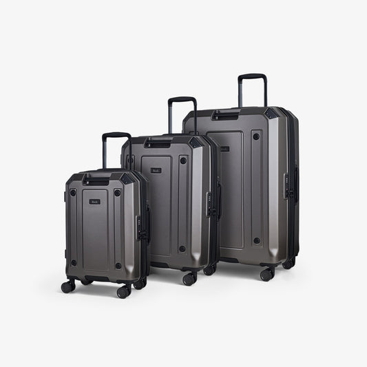 Alpine Set of 3 Suitcases in Charcoal