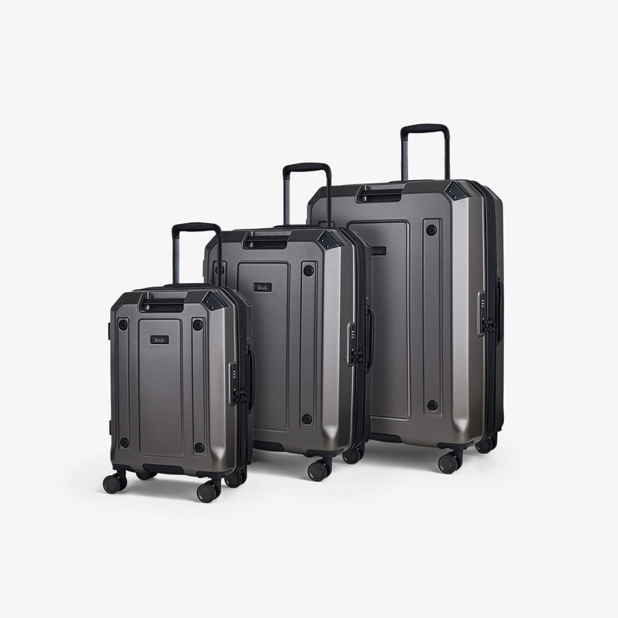Alpine Set of 3 Suitcases in Charcoal