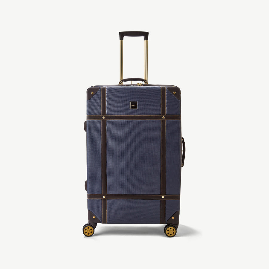 Vintage Large Suitcase in Navy