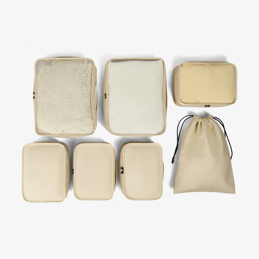 Packing Cubes Set of 7 in Beige