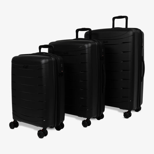 Resiliant Set of 3 Suitcase in Black