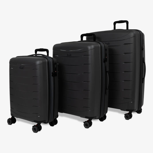 Resiliant Set of 3 Suitcase in Charcoal