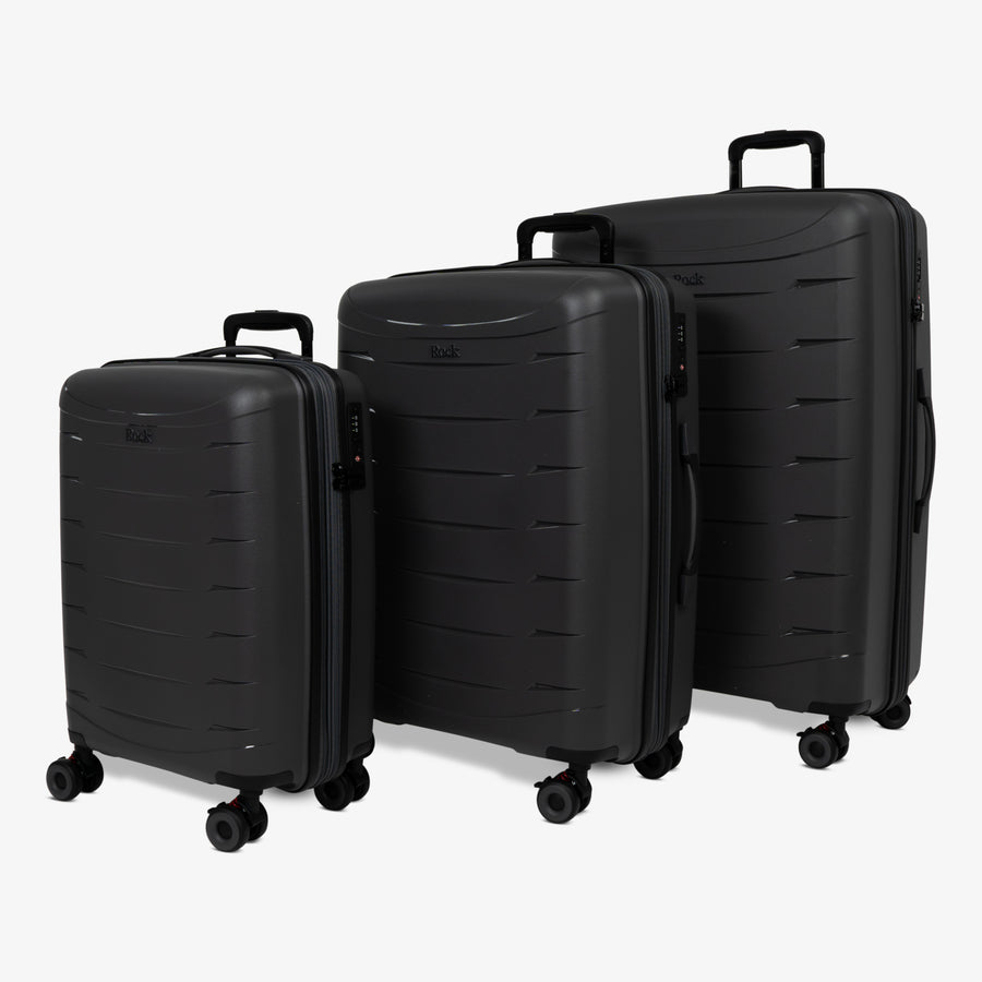Resiliant Set of 3 Suitcase in Charcoal